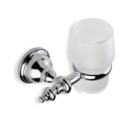Toothbrush Holder, StilHaus EL10, Classic Style Wall Mounted Frosted Glass Toothbrush Holder or Tumbler EL10